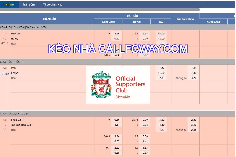 Keonhacai - Tỷ lệ kèo nhà cái 5 bóng đá trực tiếp hôm nay 4 keonhacai lfcway